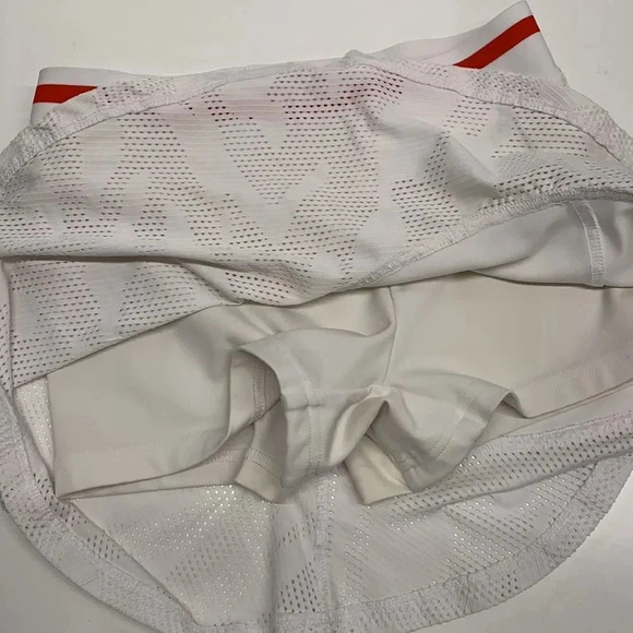 Stella McCartney adidas Court Skort Skirt Athletic Shorts White Red Size Medium - Picture 6 of 9